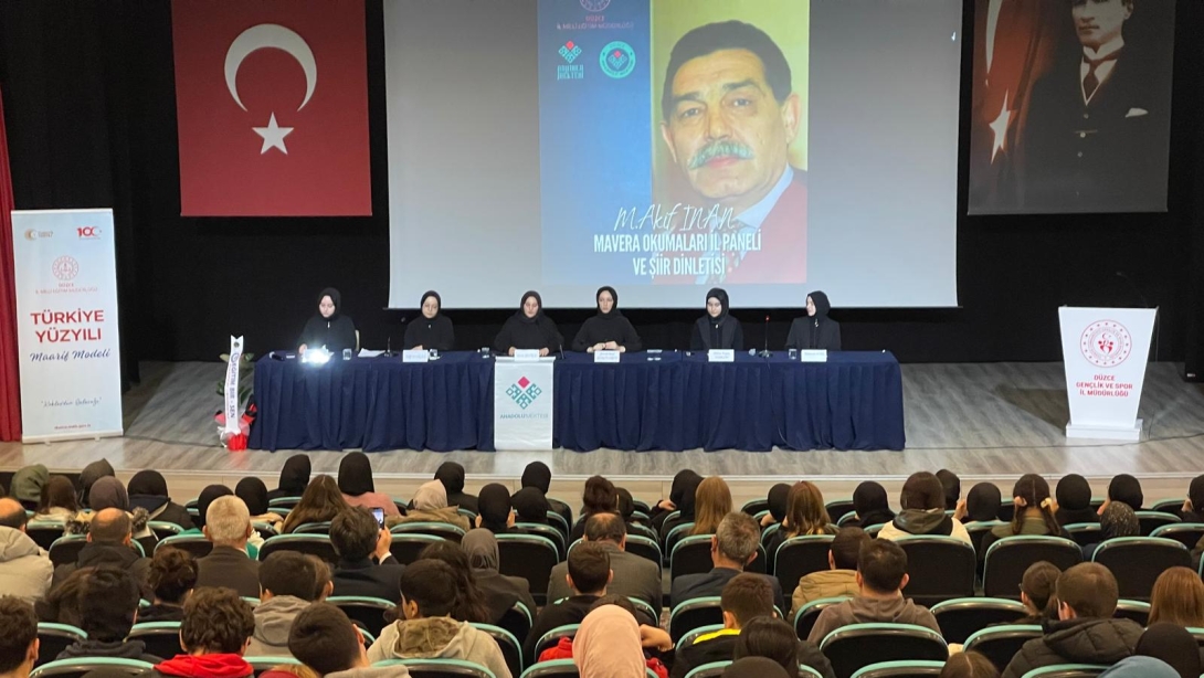 ANADOLU MEKTEBİ OKUMA PROGRAMI KAPSAMINDA MAVERA OKUMALARI MEHMET AKİF İNAN İL PANELİ YAPILDI